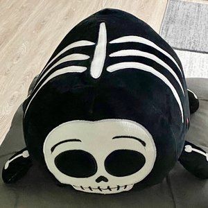 Smoochy Pals Scull Goth Punk Skeleton Stuffed Animal Plush Toy Pillow 15"